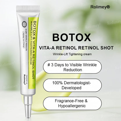 🍁👨‍⚕️Made and shipped from Canada 💫Rolimey® Botox & Vita-A Retinol Shot Wrinkle-Lift Tightening cream - Last Day Promotion 70% OFF