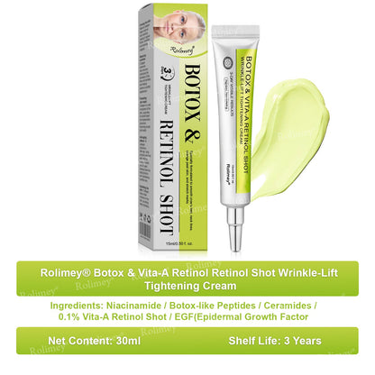 🍁👨‍⚕️Made and shipped from Canada 💫Rolimey® Botox & Vita-A Retinol Shot Wrinkle-Lift Tightening cream - Last Day Promotion 70% OFF