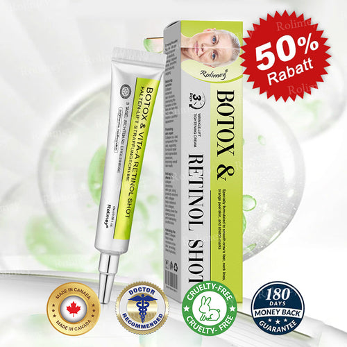🍁👨‍⚕️Made and shipped from Canada 💫Rolimey® Botox & Vita-A Retinol Shot Wrinkle-Lift Tightening cream - Last Day Promotion 70% OFF