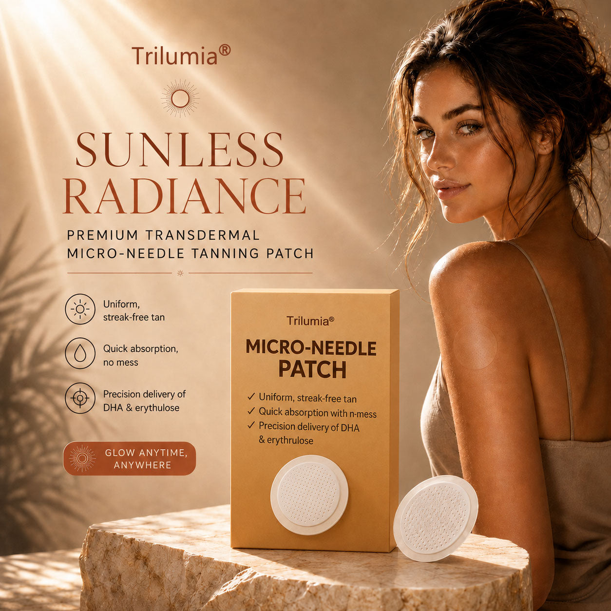 Up to 85% OFF Trilumia® SunFree Tanning Patch 🤎 UV-Free Golden Bronze✨ 14-Day Natural Glow✅