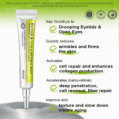 🍁👨‍⚕️Made and shipped from Canada 💫Rolimey® Botox & Vita-A Retinol Shot Wrinkle-Lift Tightening cream - Last Day Promotion 70% OFF