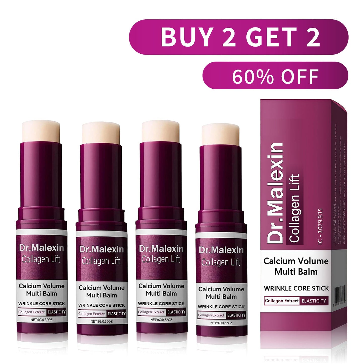 [Dr.Malexin Official]Calcium Volume Multi Balm+Eye Patch 60ea Korean Skin Care Cosmetics