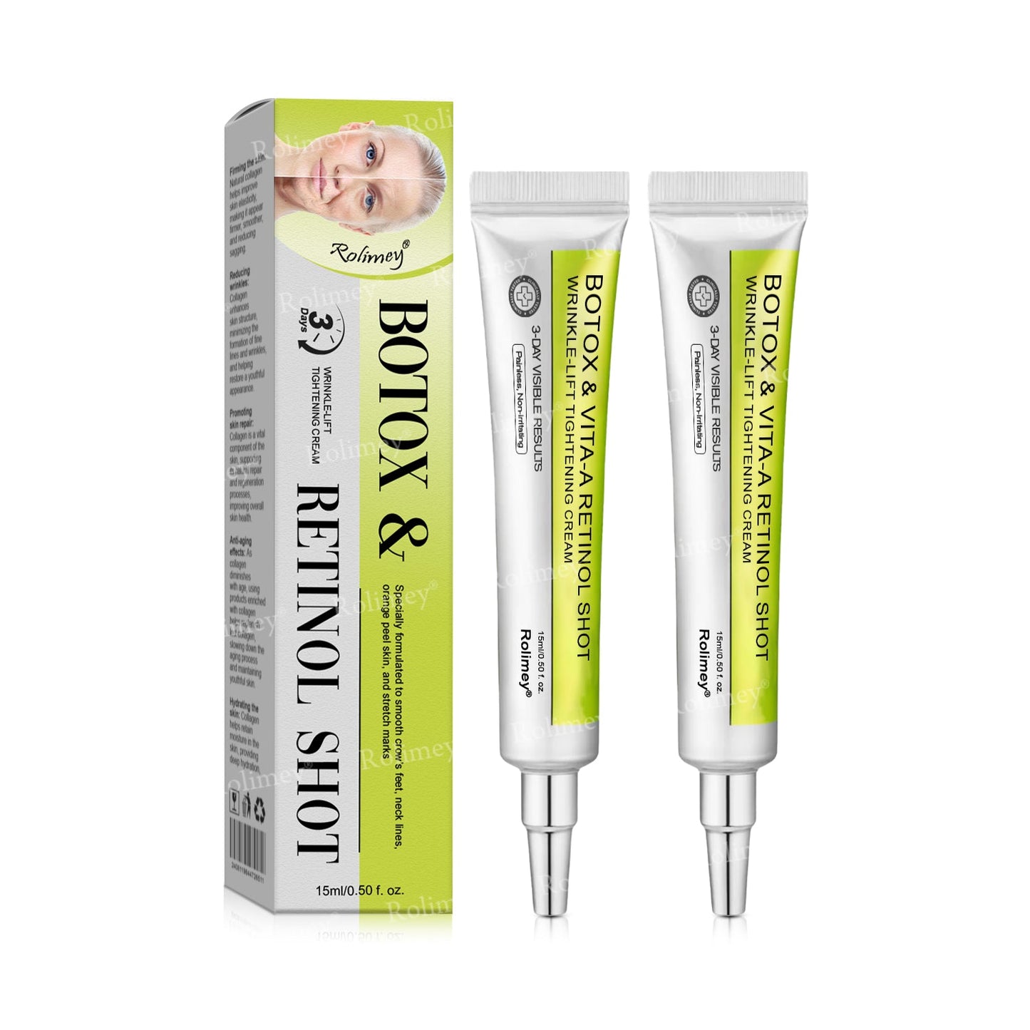 🍁👨‍⚕️Made and shipped from Canada 💫Rolimey® Botox & Vita-A Retinol Shot Wrinkle-Lift Tightening cream - Last Day Promotion 70% OFF